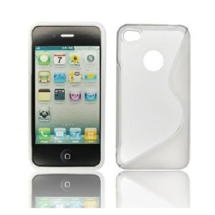 IPE001 Back case S-LINE - iPhone 4G/4S Transparente/Blanco