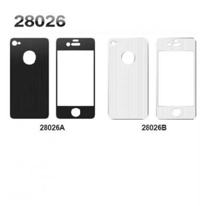 iPhone 4 4s protector metalico 2 partes color negro 28026A