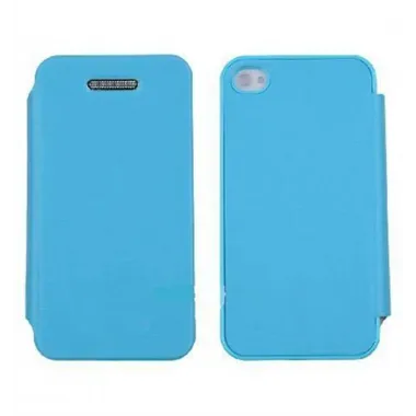 iPhone 4 4S Techno flip cover azul celeste Premium designed