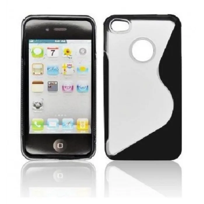 IPE002 Back case S-LINE - iPhone 4G/4S Transparente/negro