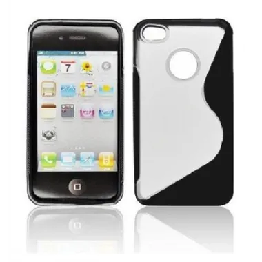 IPE002 Back case S-LINE - iPhone 4G/4S Transparente/negro