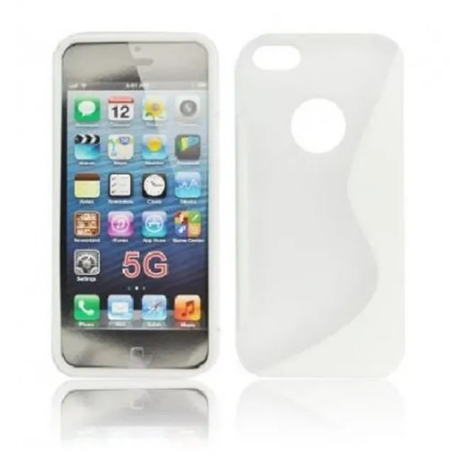 IPE007 Back Case S-LINE - iPhone 5 Transparente/Blanco