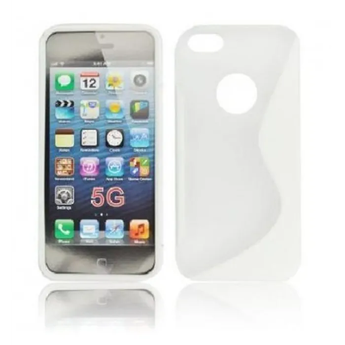 IPE007 Back Case S-LINE - iPhone 5 Transparente/Blanco