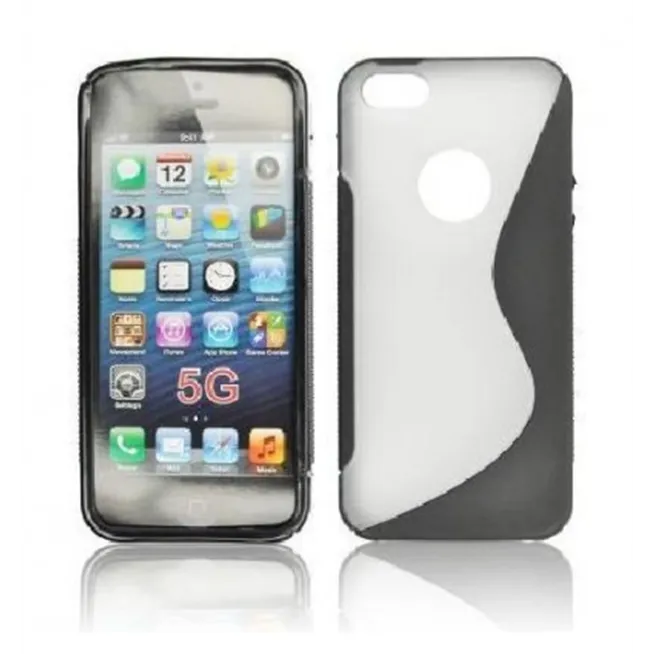 IPE008 Back Case S-LINE - iPhone 5 Transparente/negro