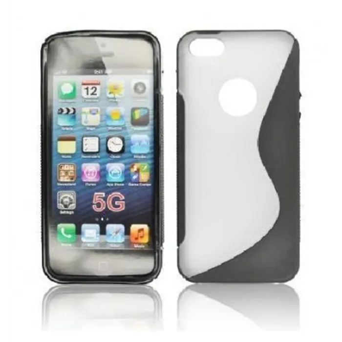 IPE008 Back Case S-LINE - iPhone 5 Transparente/negro