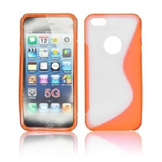IPE010 Back Case S-LINE - iPhone 5 Transparente/naranja