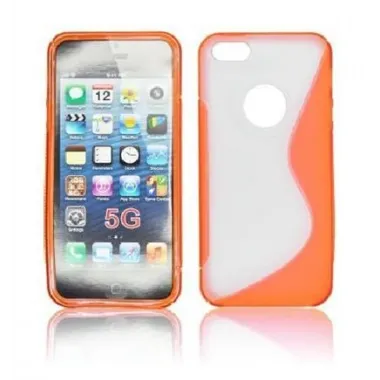 IPE010 Back Case S-LINE - iPhone 5 Transparente/naranja