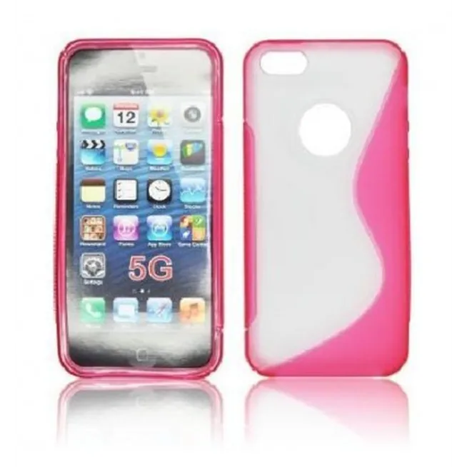 IPE011 Back Case S-LINE - iPhone 5 Transparente/rosa