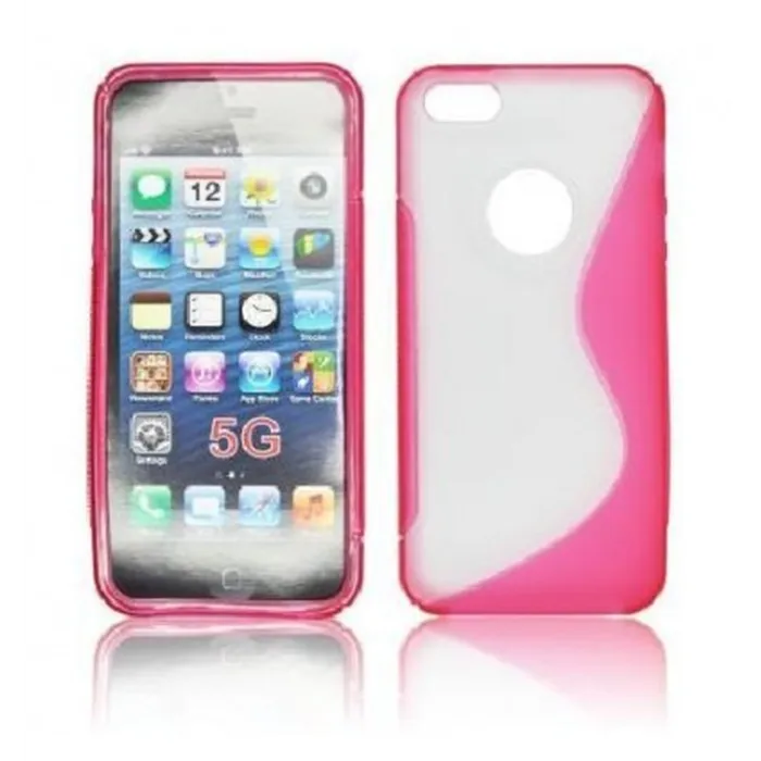 IPE011 Back Case S-LINE - iPhone 5 Transparente/rosa
