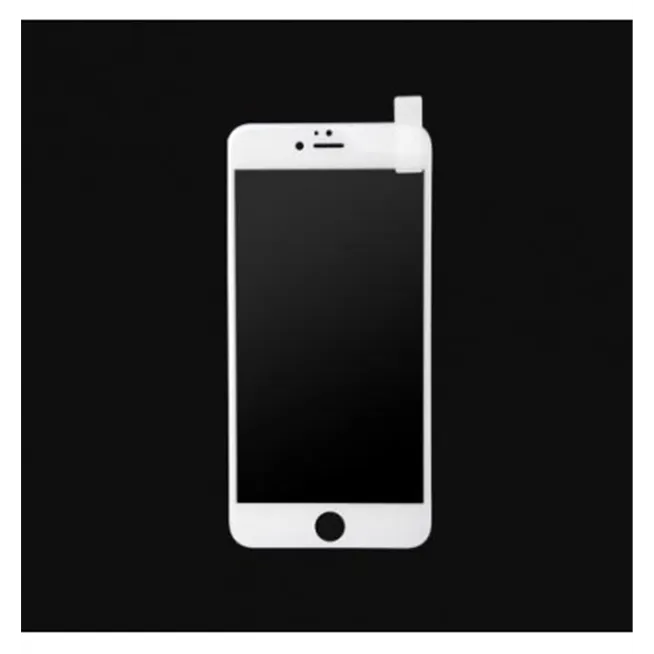 iPhone 6 plus protector cristal templado curvo blanco