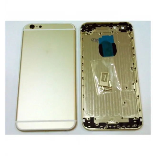 carcasa o marco central para iPhone 6 Plus mas tapa trasera o tapa bateria dorada calidad premium