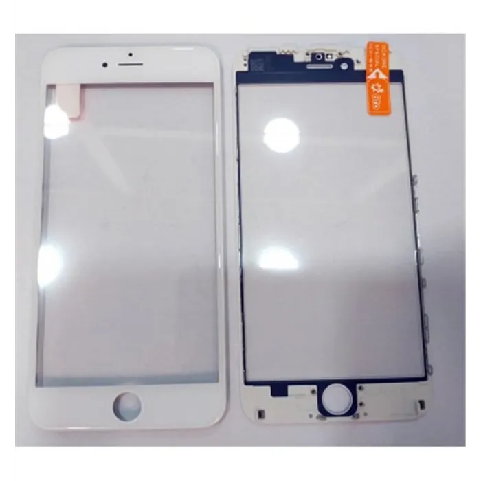 IPhone 6 Plus A1522 A1524 A1593 cristal blanco + marco blanco + lamina oca