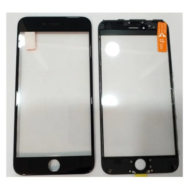 IPhone 6 Plus A1522 A1524 A1593 cristal negro + marco negro + lamina oca