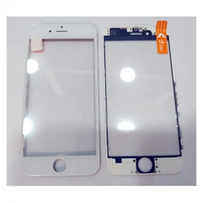 Iphone 6 A1549 A1586 A1589 cristal blanco + marco blanco + lamina oca