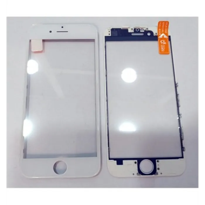 Iphone 6 A1549 A1586 A1589 cristal blanco + marco blanco + lamina oca