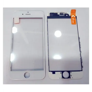 Iphone 6 A1549 A1586 A1589 cristal blanco + marco blanco + lamina oca