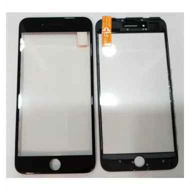 IPhone 7 Plus A1661 A1784 A1785 A1786 cristal negro + marco negro + lamina oca