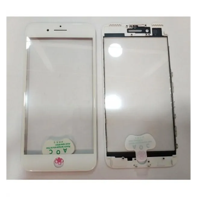 IPhone 7 Plus A1661 A1784 A1785 A1786 cristal blanco + marco blanco + lamina oca