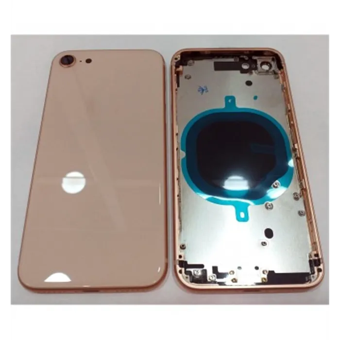 IPhone 8 A1863 A1905 A1906 carcasa central o marco + tapa trasera o tapa bateria dorada rosa