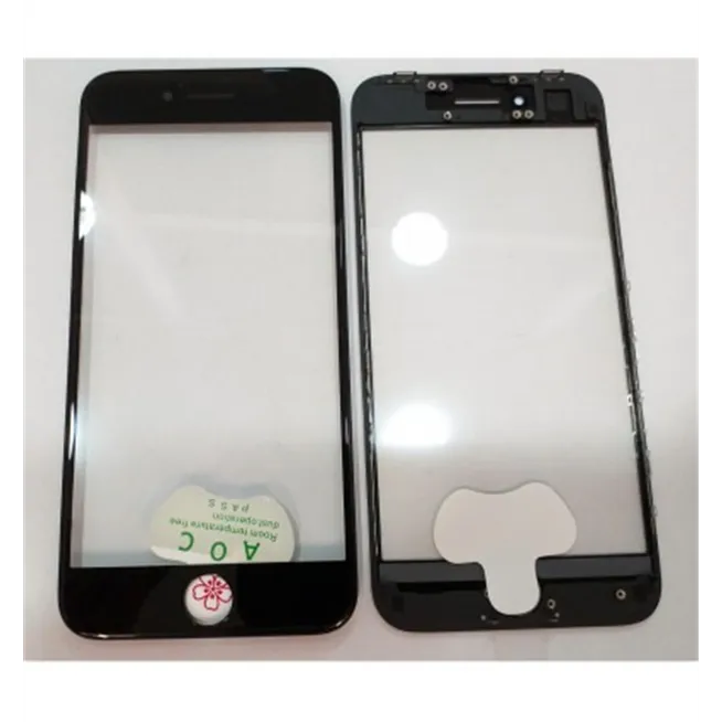 IPhone 8 A1863 A1905 A1906 cristal negro + marco negro + lamina oca