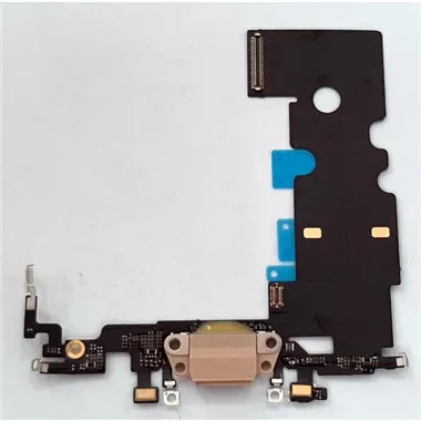 Flex puerto carga dorado para IPhone 8  compatible