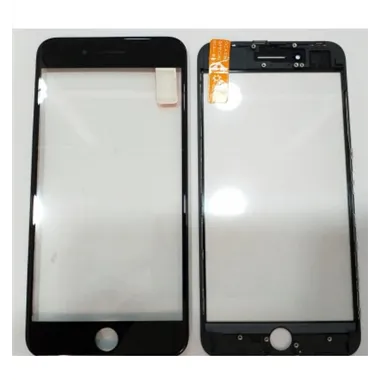 IPhone 8 Plus A1864 A1897 A1898 cristal negro + marco negro + lamina oca