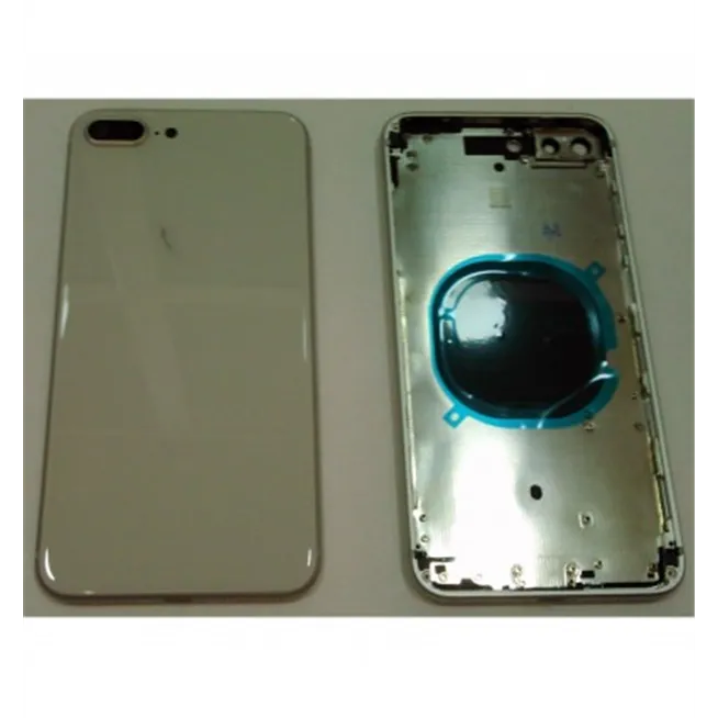 IPhone 8 Plus A1864 A1897 A1898 carcasa central o marco + tapa trasera o tapa bateria blanca