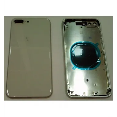 IPhone 8 Plus A1864 A1897 A1898 carcasa central o marco + tapa trasera o tapa bateria blanca