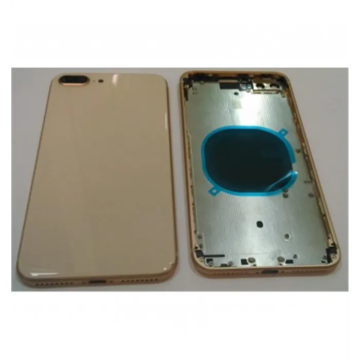 IPhone 8 Plus A1864 A1897 A1898 carcasa central o marco + tapa trasera o tapa bateria dorada