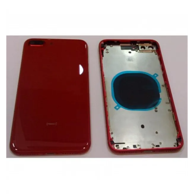 IPhone 8 Plus A1864 A1897 A1898 carcasa central o marco + tapa trasera o tapa bateria roja
