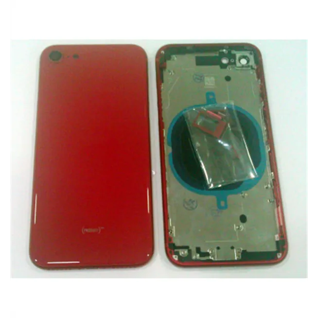Carcasa central o marco rojo para IPhone SE 2020 mas tapa trasera o tapa bateria A2275 A2296 A2298