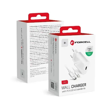 Cargador Quick Charge carga rápida para iPhone X iPhone 11 iPhone 12 y otros.. 3A 20W Forcell