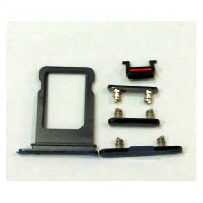 IPhone X A1865 A1901 A1902 soporte sim + botones negros premium