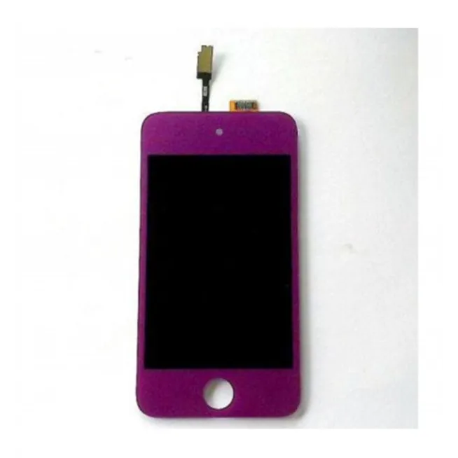 iPod Touch 4 pantalla lcd + táctil lila + botón home lila
