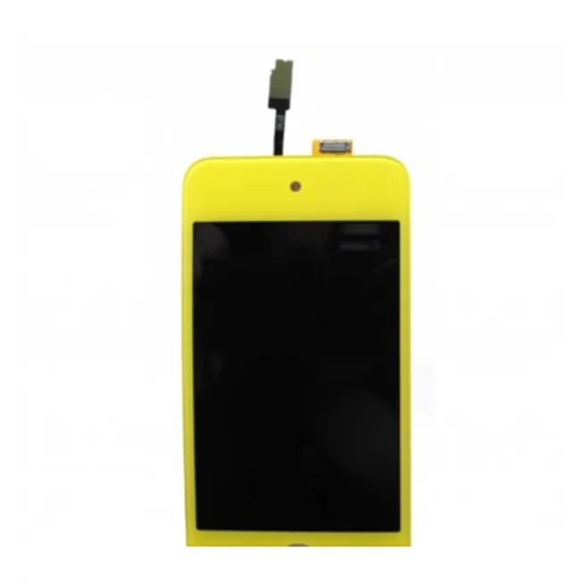 iPod Touch 4 pantalla lcd + táctil amarillo + botón home ama