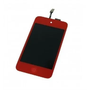 iPod Touch 4 pantalla lcd + táctil roja + botón home rojo