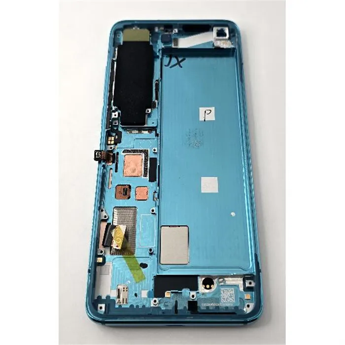 Pantalla lcd para Xiaomi Mi 10 5G Version C mas tactil negro con marco azul Service Pack