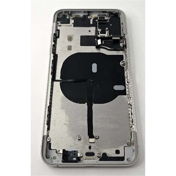 Tapa trasera o tapa bateria plata para iPhone 11 Pro Max con marco central remanufacurada Grado A 