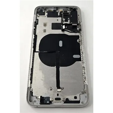 Tapa trasera o tapa bateria plata para iPhone 11 Pro Max con marco central remanufacurada Grado A 