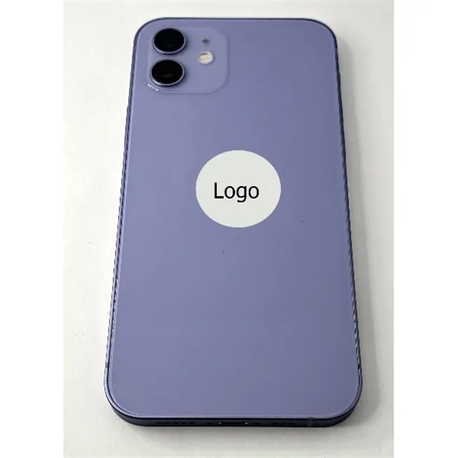 Tapa trasera o tapa bateria morada para iPhone 12 con marco central remanufacurada Grado A 