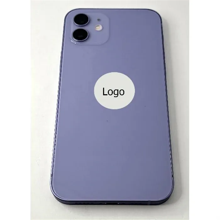 Tapa trasera o tapa bateria morada para iPhone 12 con marco central remanufacurada Grado A 