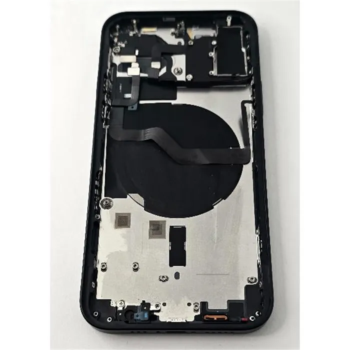 Tapa trasera o tapa bateria negra para iPhone 12 con marco central remanufacurada Grado A 