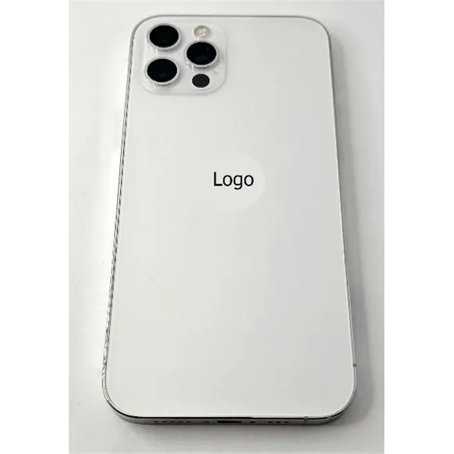 Tapa trasera o tapa bateria plata para iPhone 12 Pro con marco central remanufacurada Grado A 