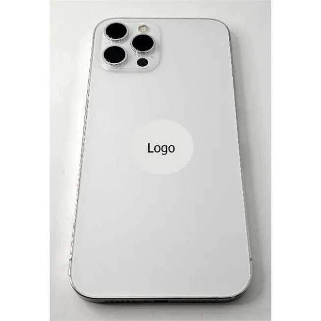 Tapa trasera o tapa bateria plata para iPhone 12 Pro Max con marco central remanufacurada Grado A 