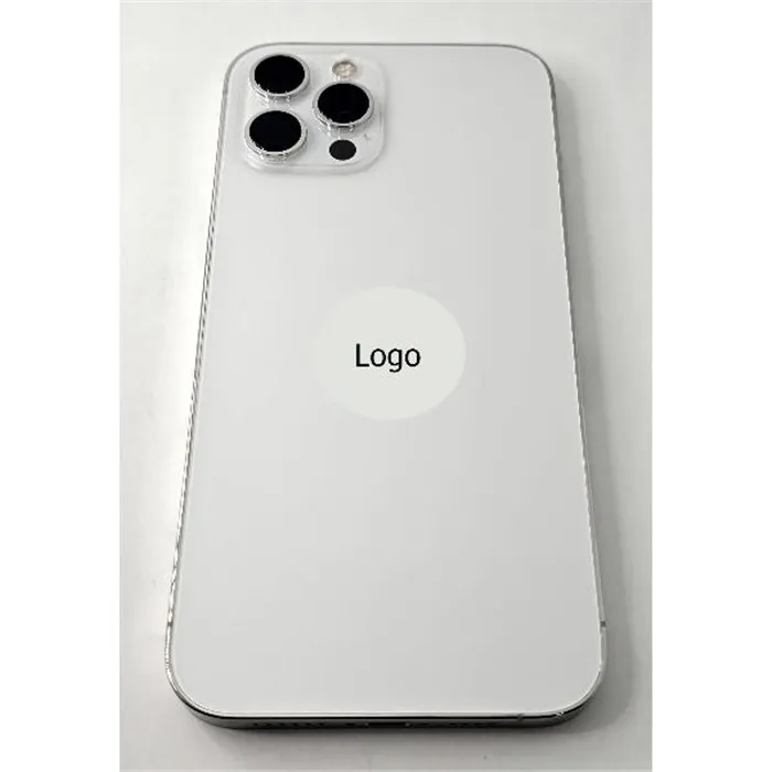 Tapa trasera o tapa bateria plata para iPhone 12 Pro Max con marco central remanufacurada Grado A 