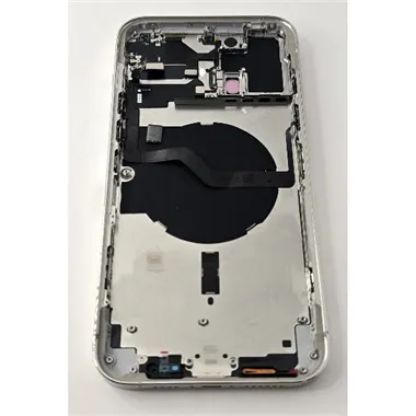 Tapa trasera o tapa bateria plata para iPhone 12 Pro Max con marco central remanufacurada Grado A 