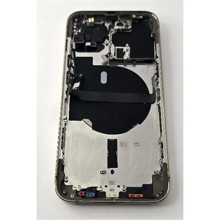Tapa trasera o tapa bateria dorada para iPhone 13 Pro con marco central remanufacurada Grado A 