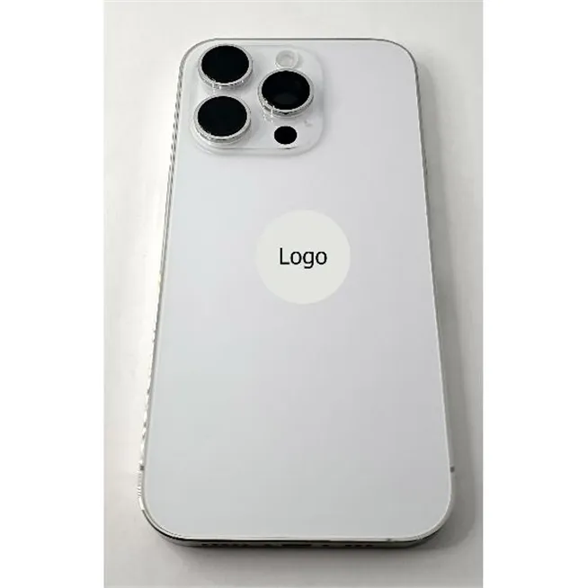Tapa trasera o tapa bateria plata para iPhone 14 Pro con marco central remanufacurada Grado A 