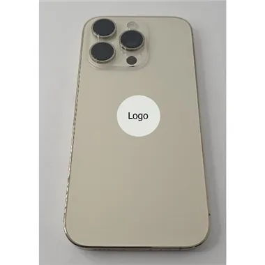 Tapa trasera o tapa bateria dorada para iPhone 14 Pro con marco central remanufacurada Grado A 