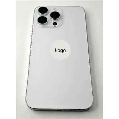 Tapa trasera o tapa bateria plata para iPhone 14 Pro Max con marco central remanufacurada Grado A 